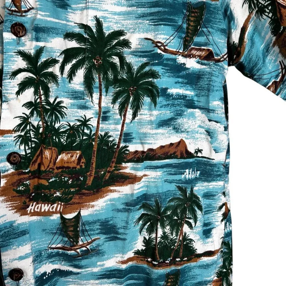 Hawaii Tropical Shirt Large Men Cruise Tropical Coastal Tropical